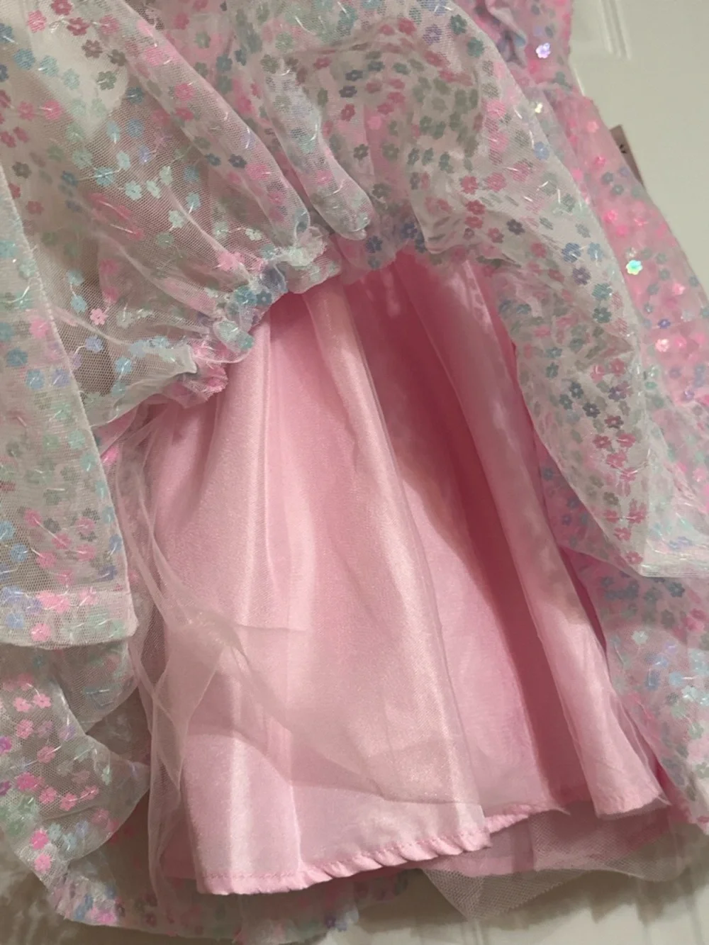 Kensie Girl Pink Sequin Ruffle Party Dress